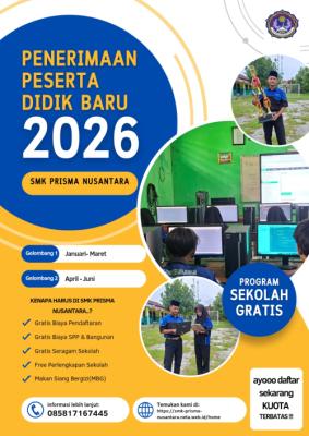 Penerimaan Peserta Didik Baru 2026 Resmi Dibuka!